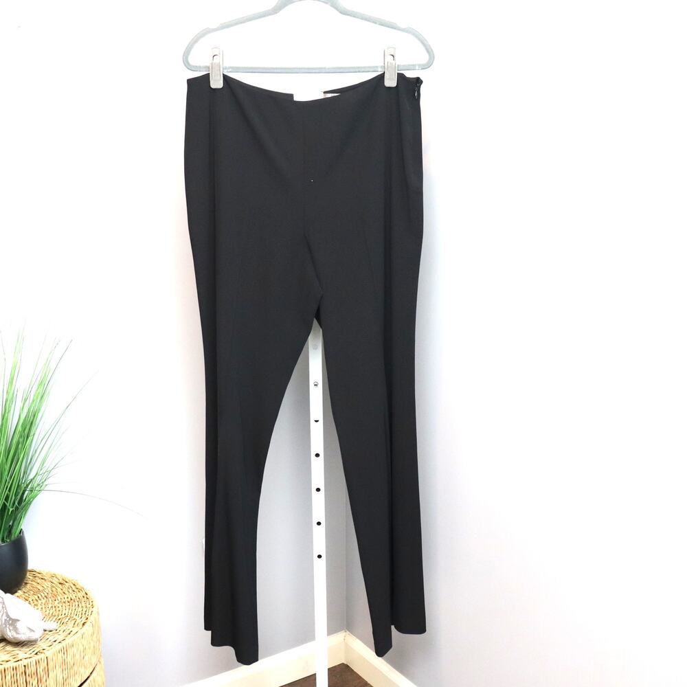 Calvin Klein Black Straight-Leg Dressโ Pants Size 12 Minimalist Workwear